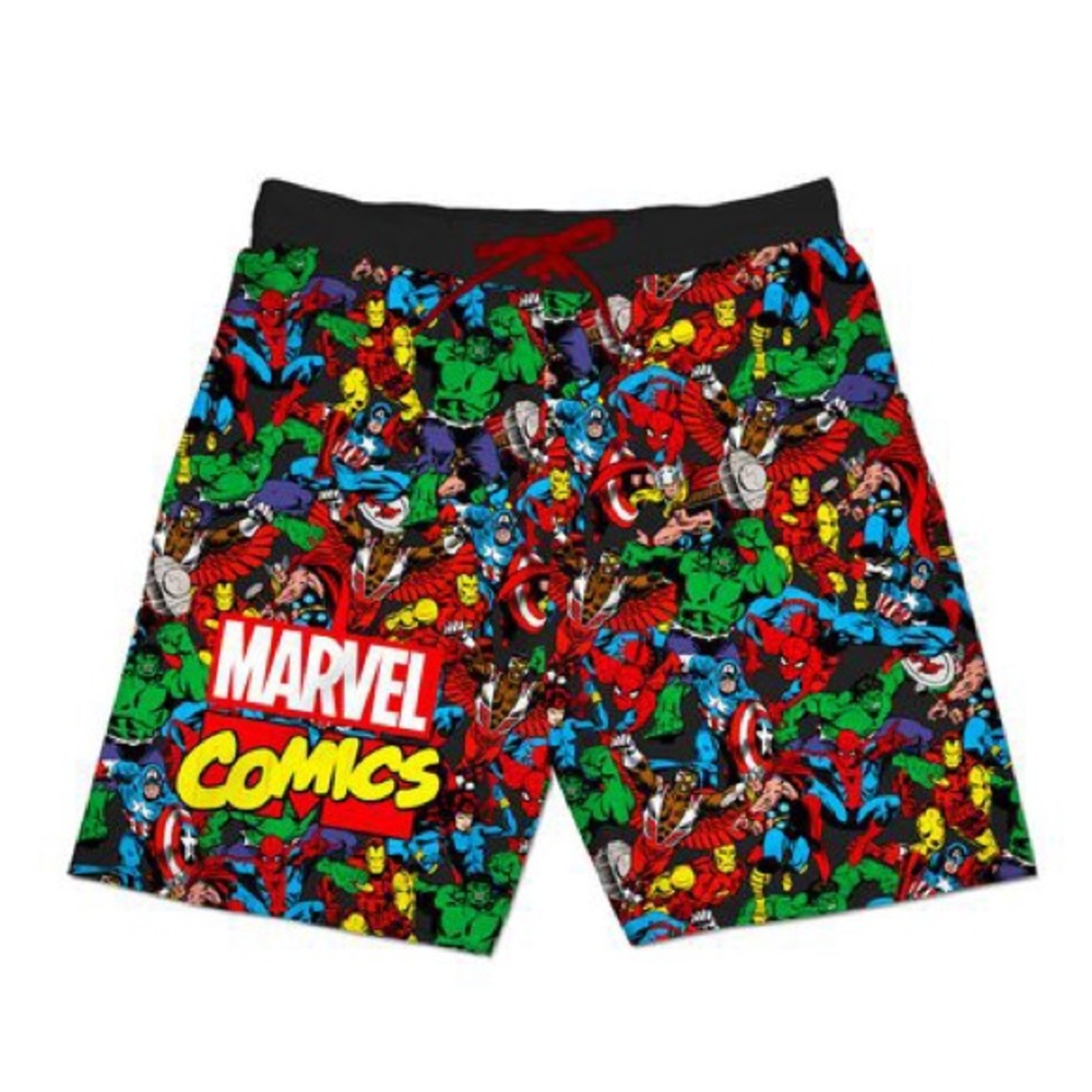 Men's Marvel Comic Mix Swim Trunks